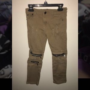 Edgy little boy biker jeans
